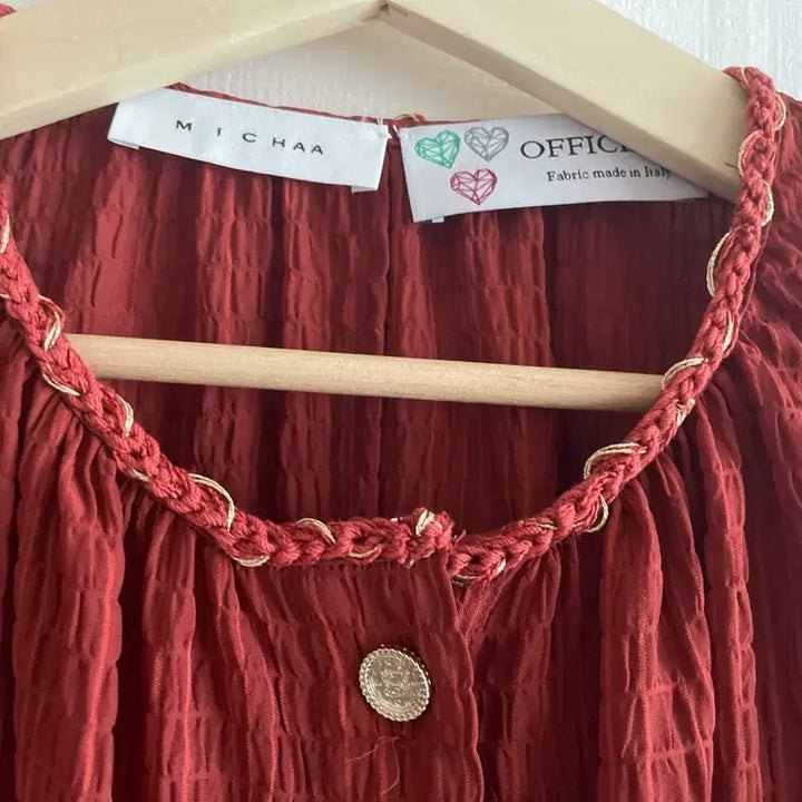 [BUNJANG] Misha Krinkle Italian Fabric Pleated Setup / 미샤 크링클 이태리원단 플리츠 셋업(브릭)