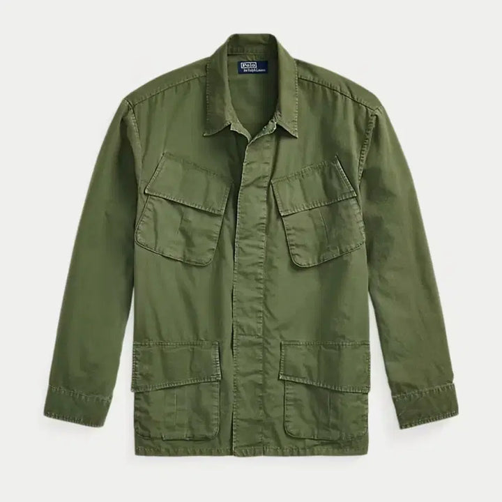 [BUNJANG] Polo Ralph Lauren Ripstop Utility Overshirt Jungle Print Jacket / 폴로 랄프로렌 립스탑 유틸리티 오버셔츠 정글포티드 자켓