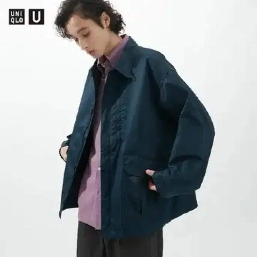 [BUNJANG] Uniqlo U Oversized Utility Jacket Green / [M]유니클로u 오버사이즈 유틸리티 자켓