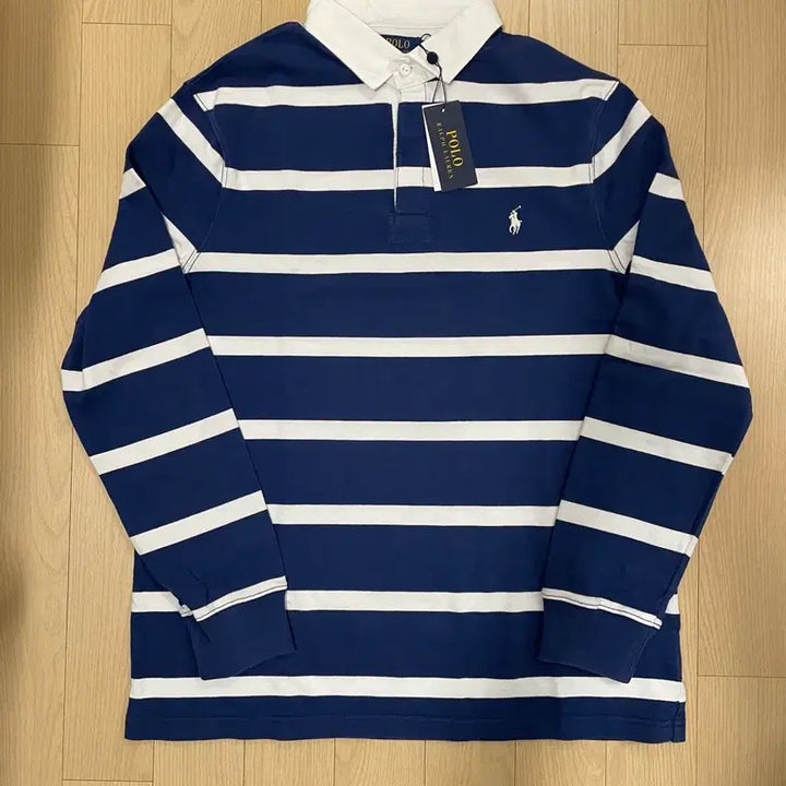 [BUNJANG] Polo Ralph Lauren Striped Rugby Shirt Navy L / [새제품] 폴로 랄프로렌 럭비티 스트라이프티 네이비 L
