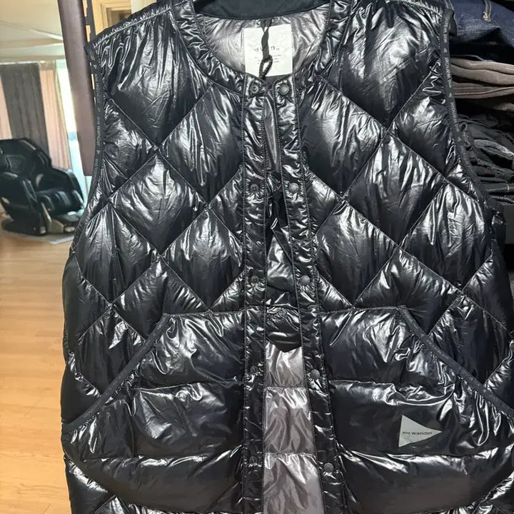 [BUNJANG] And Wander Diamond Stitch Down Vest Black XXL / 앤드원더 다이아몬드 스티치 다운 베스트 XXL