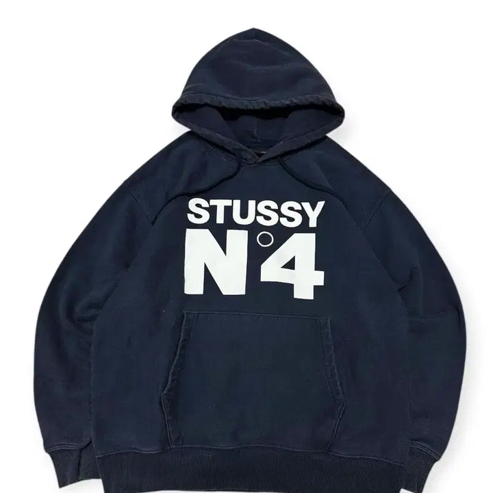 [BUNJANG] Stussy N4 Navy Hoodie XL / 스투시 N4 네이비 후드티
