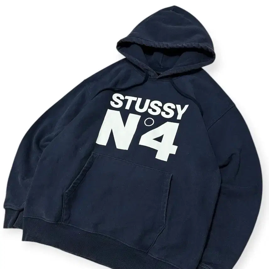[BUNJANG] Stussy N4 Navy Hoodie XL / 스투시 N4 네이비 후드티