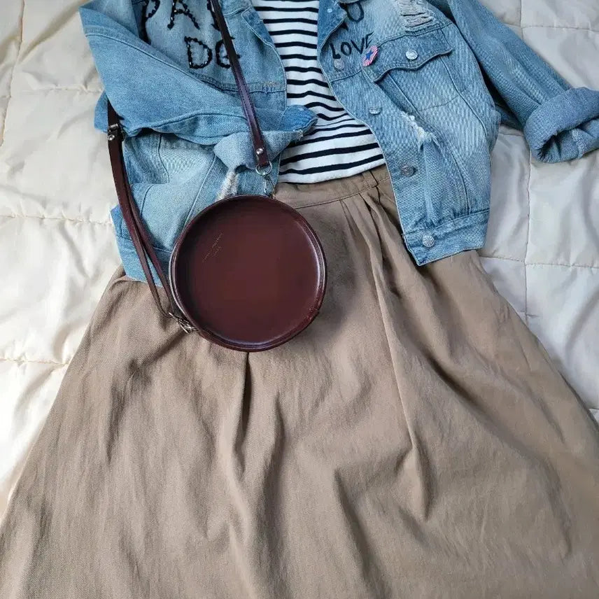 [BUNJANG] MNLB Beige Midi Skirt / MNLB 베이지색 미디 스커트