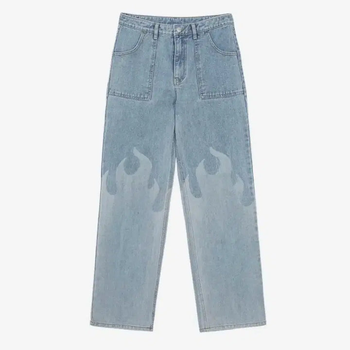 [BUNJANG] Trip Shop Flame Jeans / (새상품) 트립샵 불꽃 청바지