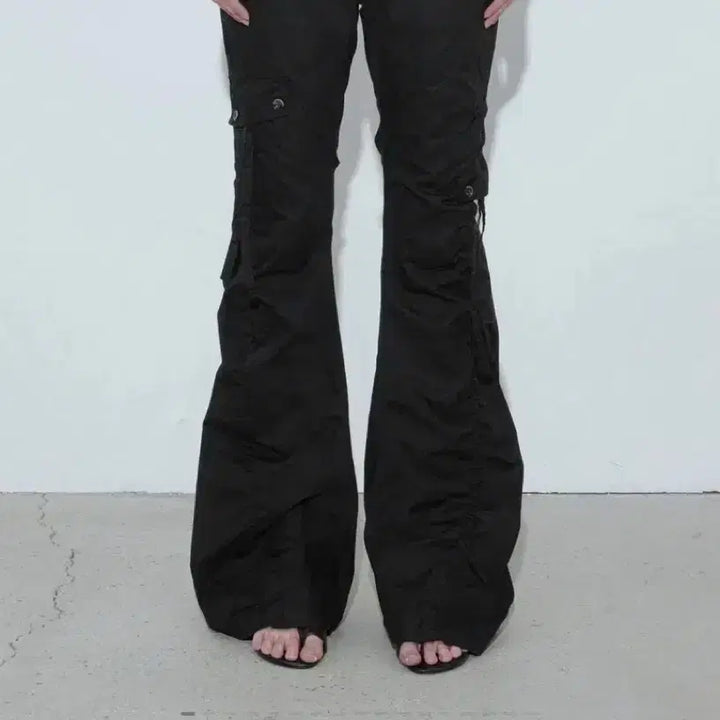[BUNJANG] Bohemian Seoul Washed Shirring Cargo Pants Black M / (새상품) 보헤미안서울 WASHED 셔링 카고 팬츠 블랙 M