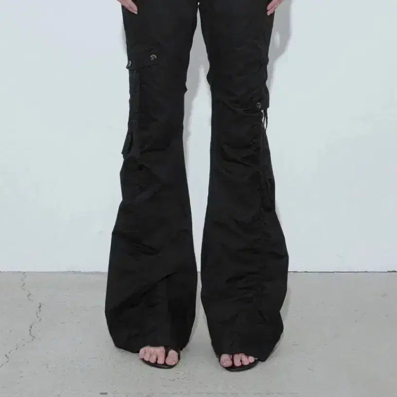 [BUNJANG] Bohemian Seoul Washed Shirring Cargo Pants Black M / (새상품) 보헤미안서울 WASHED 셔링 카고 팬츠 블랙 M