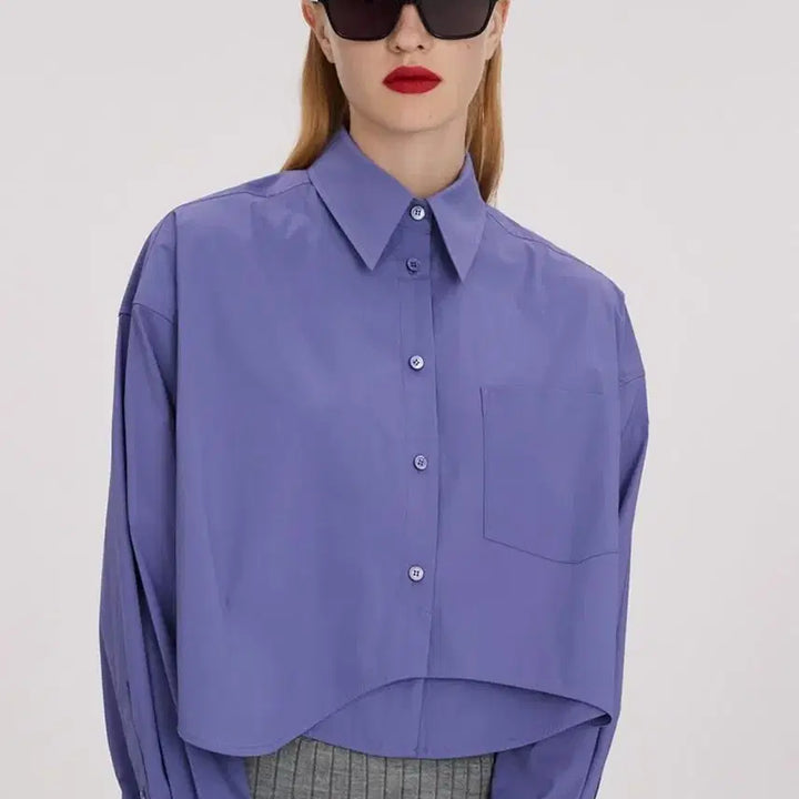 [BUNJANG] Recto Wave Detail Oversized Shirt / 렉토 웨이브 디테일 오버핏 셔츠 S