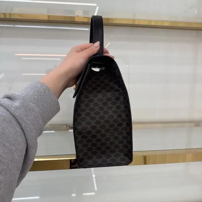 [BUNJANG] Celine Macadam Top Handle Kelly Bag / 올드셀린 블랙 마카담 탑핸들 켈리백 셀린느 가방