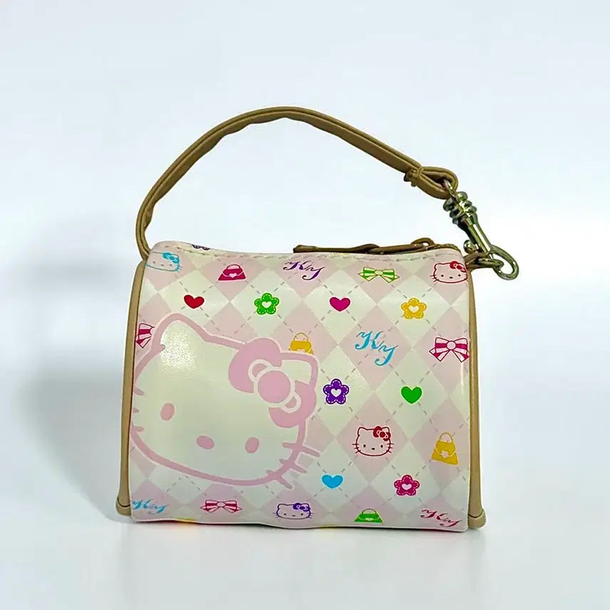 [BUNJANG] Y2K Vintage Hello Kitty Argyle Micro Bag Charm / Y2K 빈티지 헬로키티 아가일 마이크로백 / 백꾸 참 / 갸루 킷치