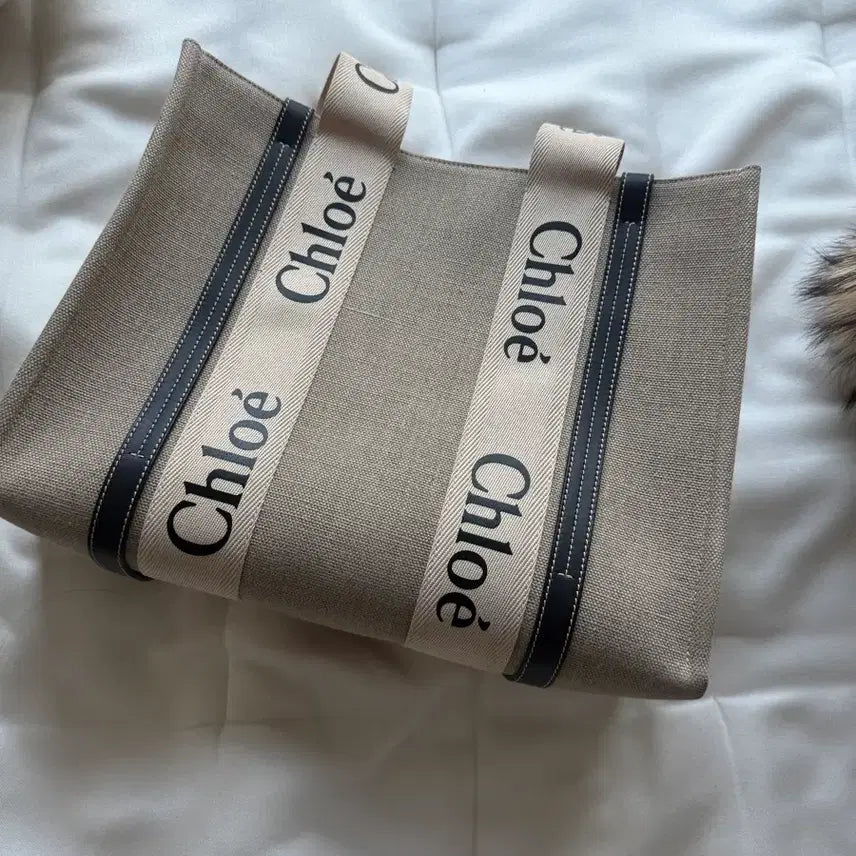 [BUNJANG] Chloé Woody Medium Tote Bag / 끌로에 우디 토트백 미디움