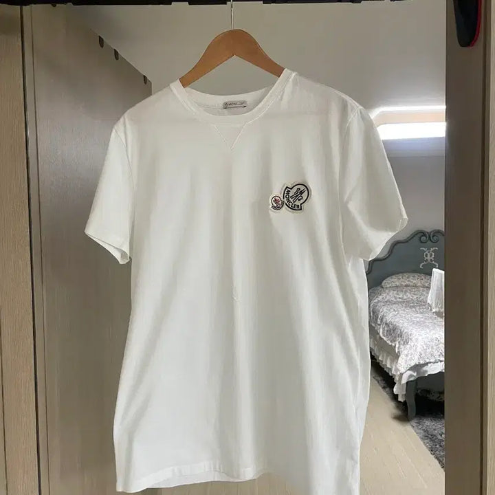 [BUNJANG] Moncler White Logo Short Sleeve T-Shirt XL / 몽클레어 화이트 로고 반팔 티셔츠 XL사이즈