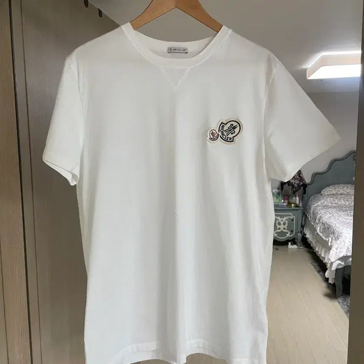 [BUNJANG] Moncler White Logo Short Sleeve T-Shirt XL / 몽클레어 화이트 로고 반팔 티셔츠 XL사이즈