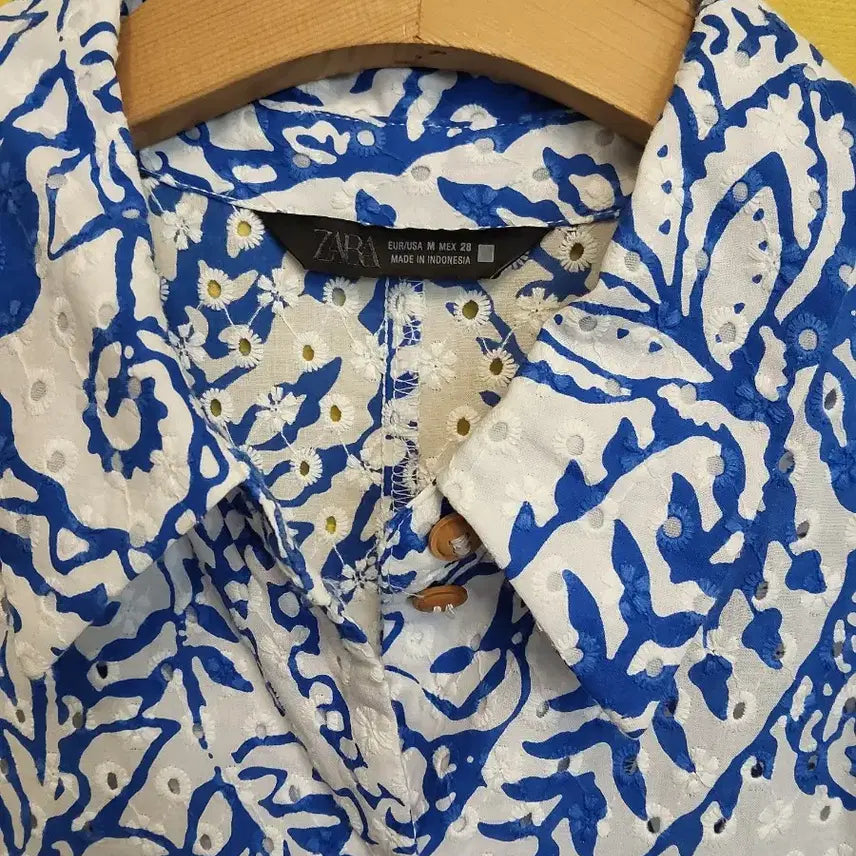 [BUNJANG] ZARA Blue Pattern Punching Long Dress / 자라 ZARA 블루 패턴 펀칭 롱원피스 28