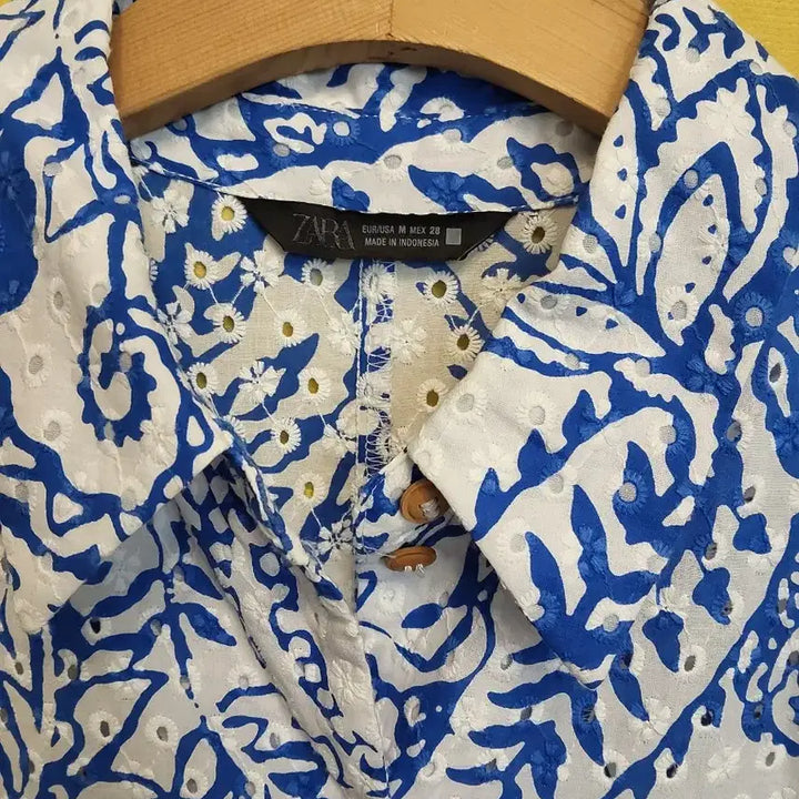 [BUNJANG] ZARA Blue Pattern Punching Long Dress / 자라 ZARA 블루 패턴 펀칭 롱원피스 28