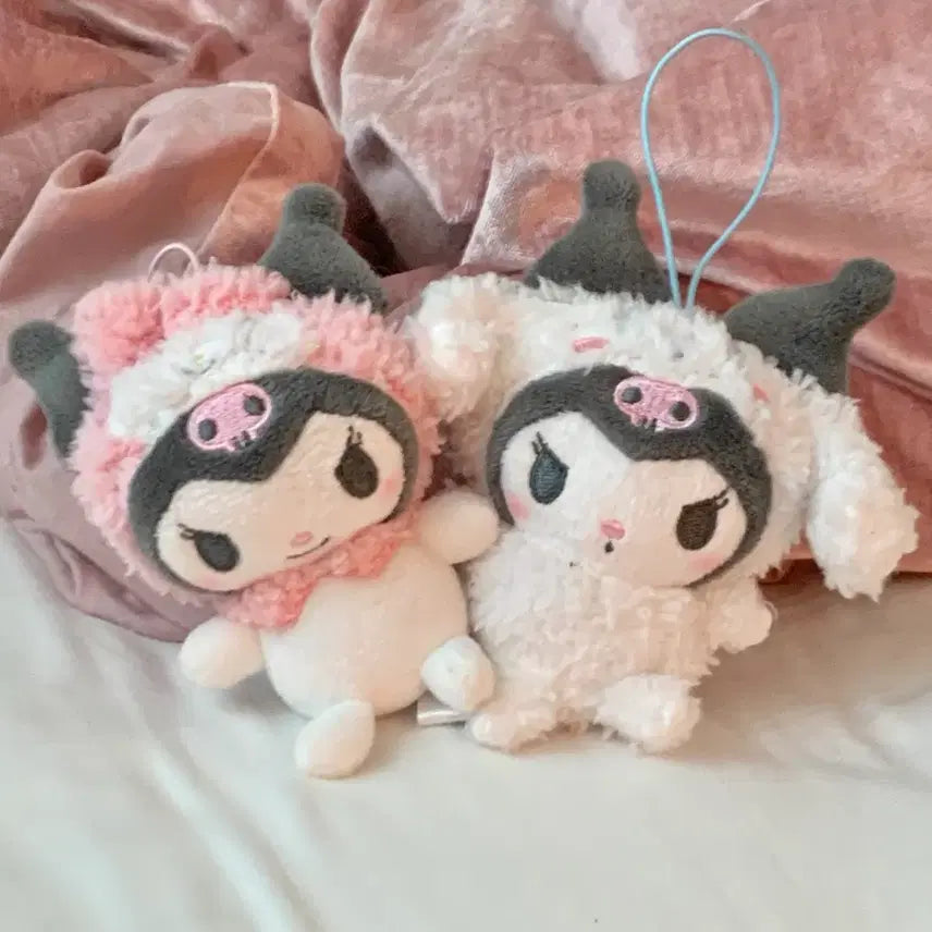 [BUNJANG] Sanrio Japan Authentic Kuromi Transformation Series Cinnamoroll &amp; My Melody Plush Keychain Set / 일본 산리오 정품 쿠로미 친구로 변신 인형 키링 마이멜로디 시나모롤