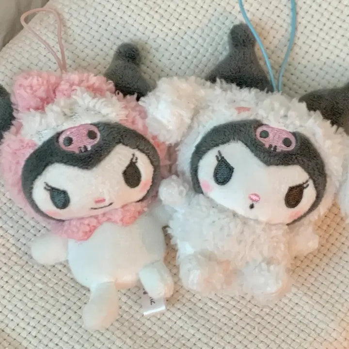 [BUNJANG] Sanrio Japan Authentic Kuromi Transformation Series Cinnamoroll &amp; My Melody Plush Keychain Set / 일본 산리오 정품 쿠로미 친구로 변신 인형 키링 마이멜로디 시나모롤