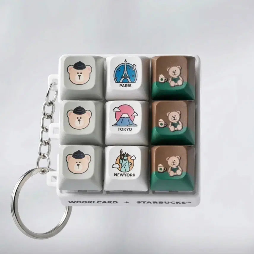[BUNJANG] Starbucks x Woori Card Collaboration Keycap Keyring (Sealed) / 스타벅스 우리카드 콜라보 키캡 키링 미개봉 새상품 팝니다