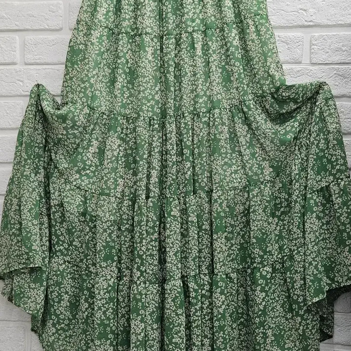[SOLD OUT] A4374  플라워 캉캉 롱 스커트