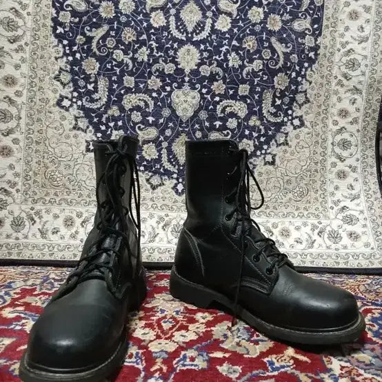 [BUNJANG] Korean Army Old Type Combat Boots (255 M) / (255 M) 육군 봉합식 구형 전투화 워커 군화
