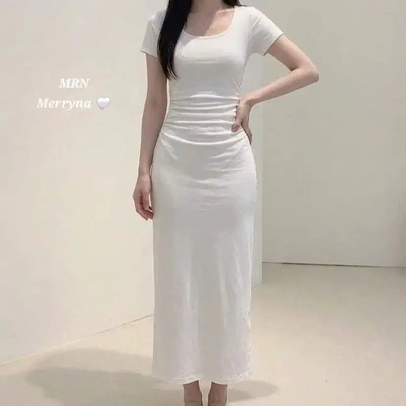 [BUNJANG] Merryna Shirring Long Dress 3 Colors / 셔링 롱 원피스 3color
