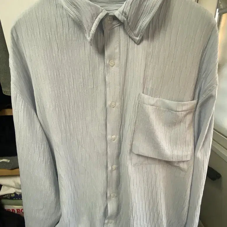 [BUNJANG] DNSR Crinkle Wire Shirt - Bluesky XL / DNSR크링클 와이어 셔츠 블루스카이 XL(디엔써)