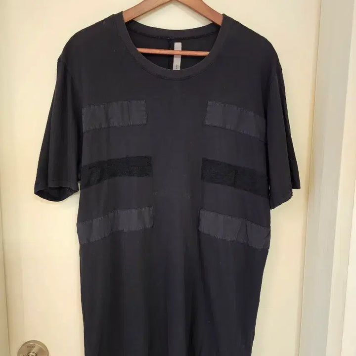 [BUNJANG] DAMIIR DOMA Black Patchwork Short Sleeve T-Shirt / [정품] 다미르 도마 블랙 패치워크 반팔 티셔츠
