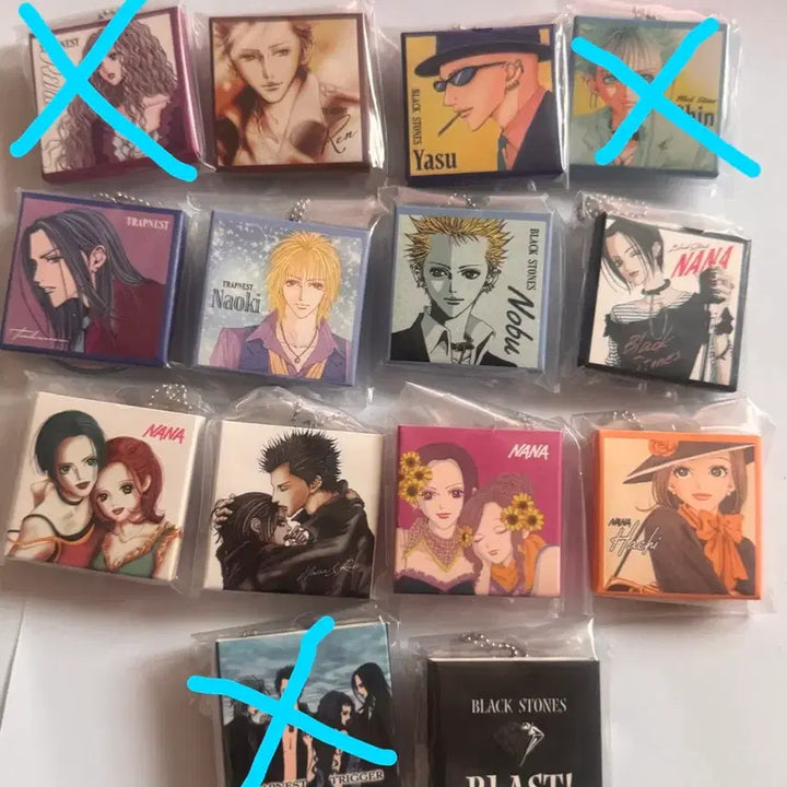 [BUNJANG] Yazawa Ai NANA CD Acrylic Keyring Bundle Set (Sealed) / 야자와아이 나나 NANA cd 아크릴키링 미개봉 양도 일괄