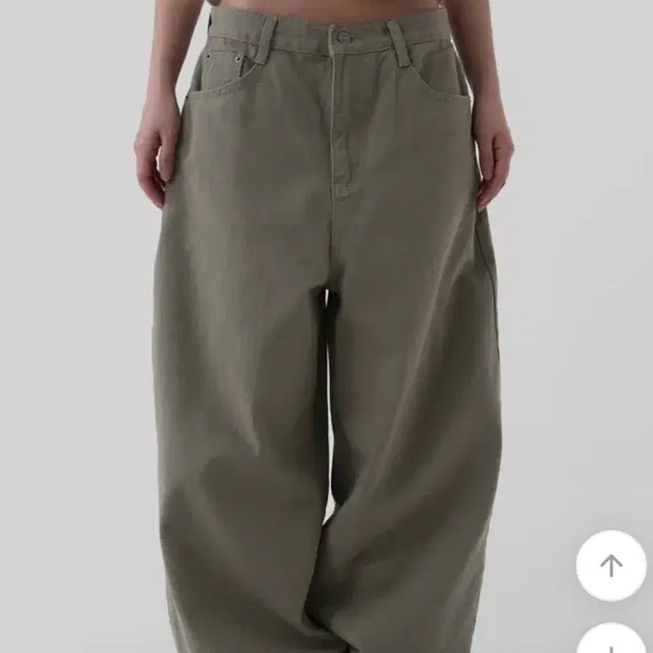 [BUNJANG] Autumn Wide Khaki Pants (S) / 어텀 와이드 카키 팬츠 s