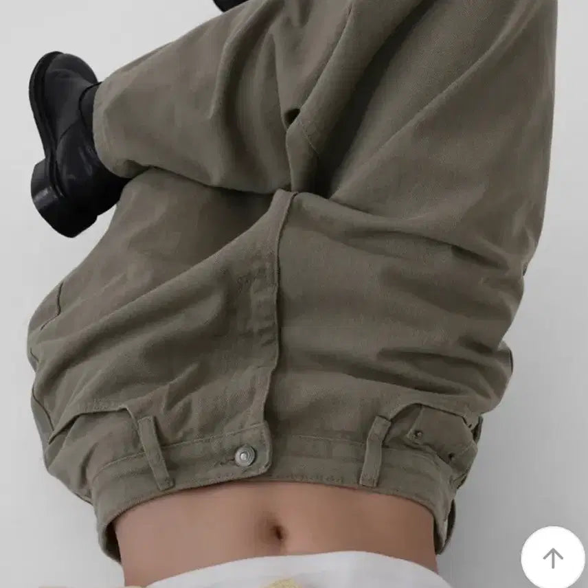 [BUNJANG] Autumn Wide Khaki Pants (S) / 어텀 와이드 카키 팬츠 s
