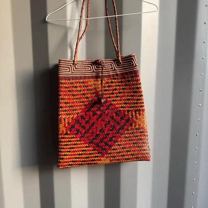 [BUNJANG] Vintage Rattan Shoulder Bag / 빈티지 라탄숄더백