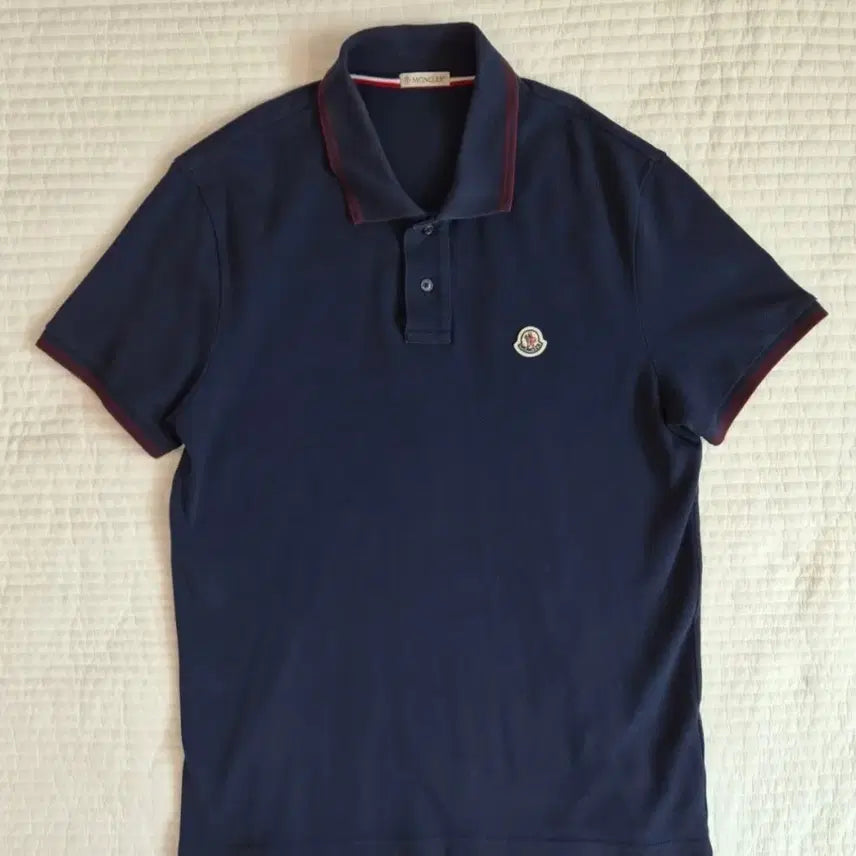 [BUNJANG] Moncler Navy Short Sleeve Polo Shirt M / [정품등록/당일출고] 몽클레어 네이비 반팔 카라티 M