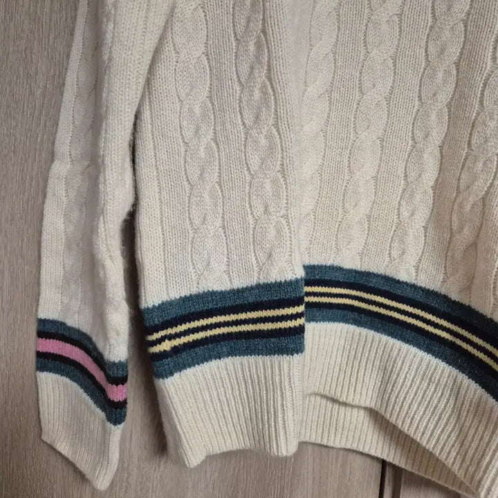 [BUNJANG] Polo Ralph Lauren V-Neck Cable Knit Cricket Sweater M / 폴로 랄프로렌 브이넥 케이블 크리켓 니트 M