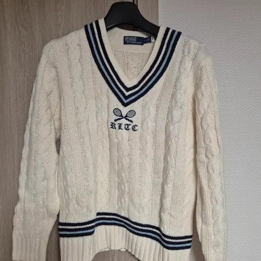 [BUNJANG] Polo Ralph Lauren Cable Cricket Knit Sweater - Size M / 폴로 랄프로렌 케이블 크리켓 니트 m