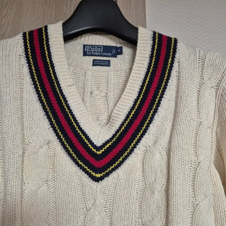 [BUNJANG] Polo Ralph Lauren V-Neck Cricket Knit Sweater - Size S / 폴로 랄프로렌 브이넥 크리켓 니트 s