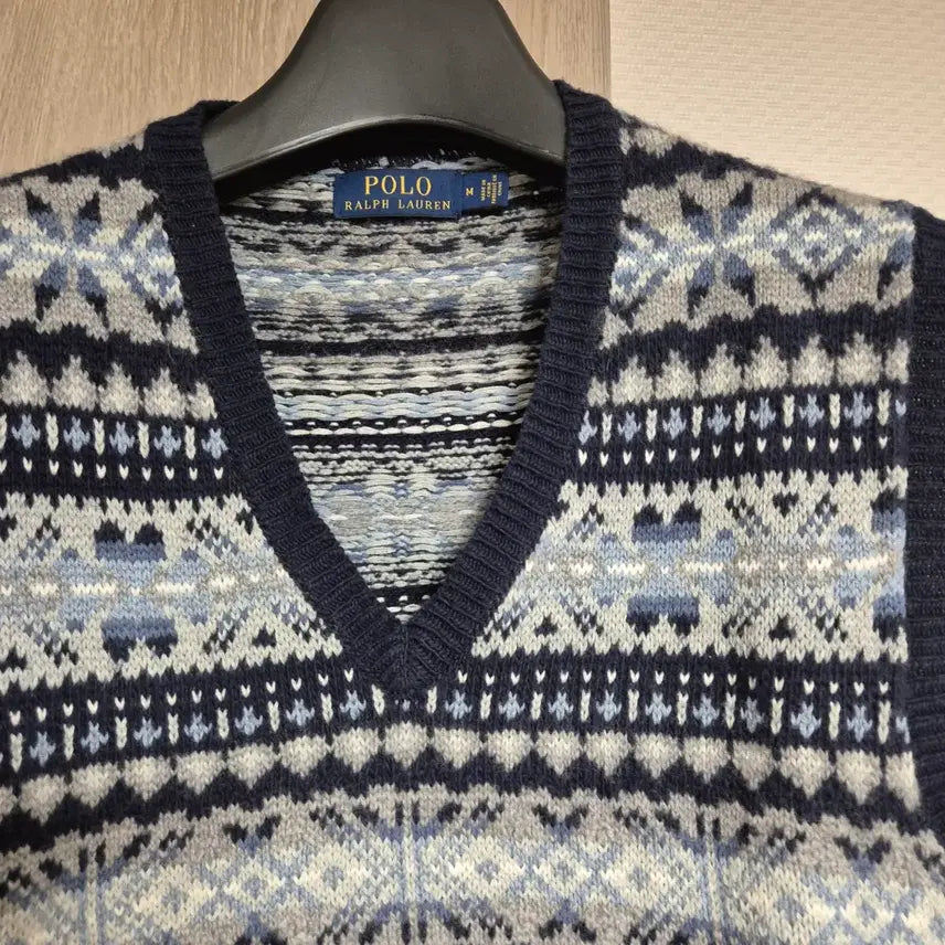 [BUNJANG] Polo Ralph Lauren Nordic Pattern Knit Vest - Size M / 폴로 랄프로렌 노르딕 패턴 니트 베스트 M