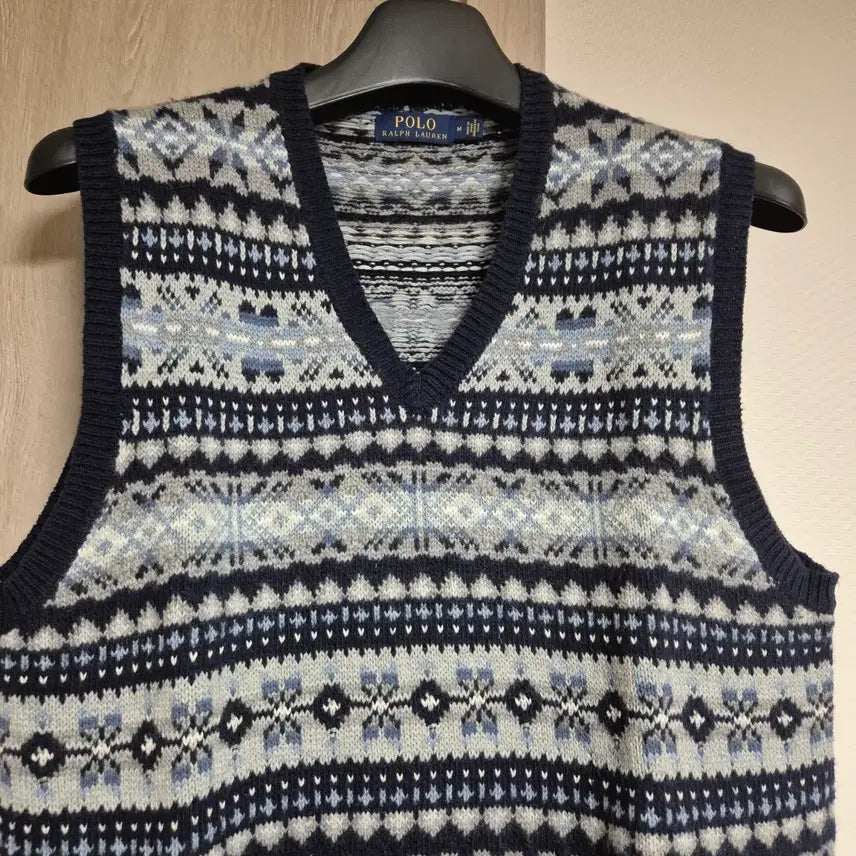 [BUNJANG] Polo Ralph Lauren Nordic Pattern Knit Vest - Size M / 폴로 랄프로렌 노르딕 패턴 니트 베스트 M
