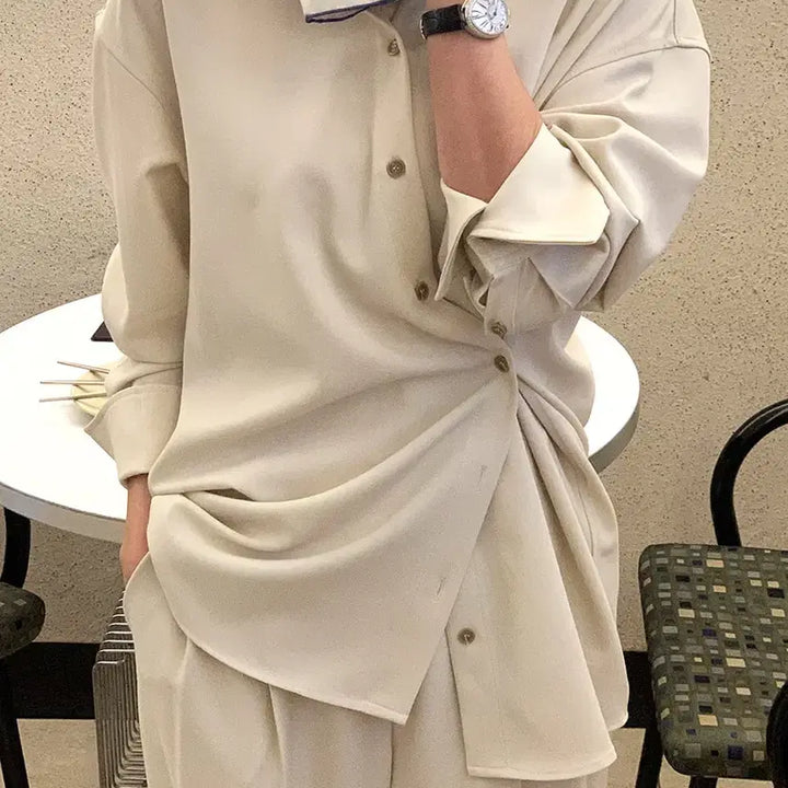 [BUNJANG] Around You Moienlab Shirt Cream Beige / 어라운드율 모엔랩셔츠 크림베이지 컬러