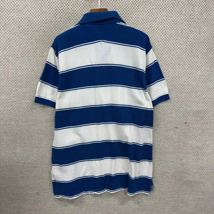 [BUNJANG] Tommy Hilfiger Striped Short Sleeve Polo Shirt - Size M / 타미힐피거 단가라 반팔카라티 M D00669