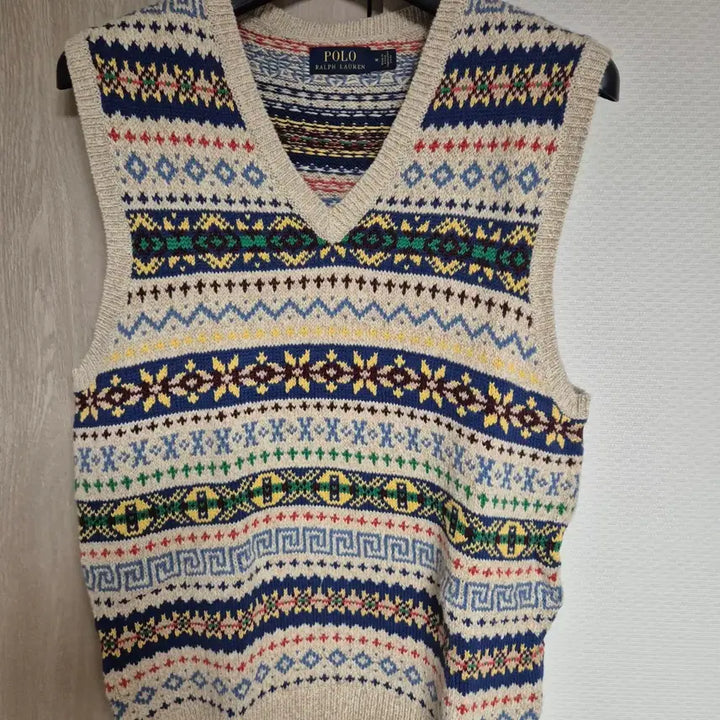 [BUNJANG] Polo Ralph Lauren Fair Isle Knit Vest M / 폴로 랄프로렌 페어아일 베스트 니트 조끼 m
