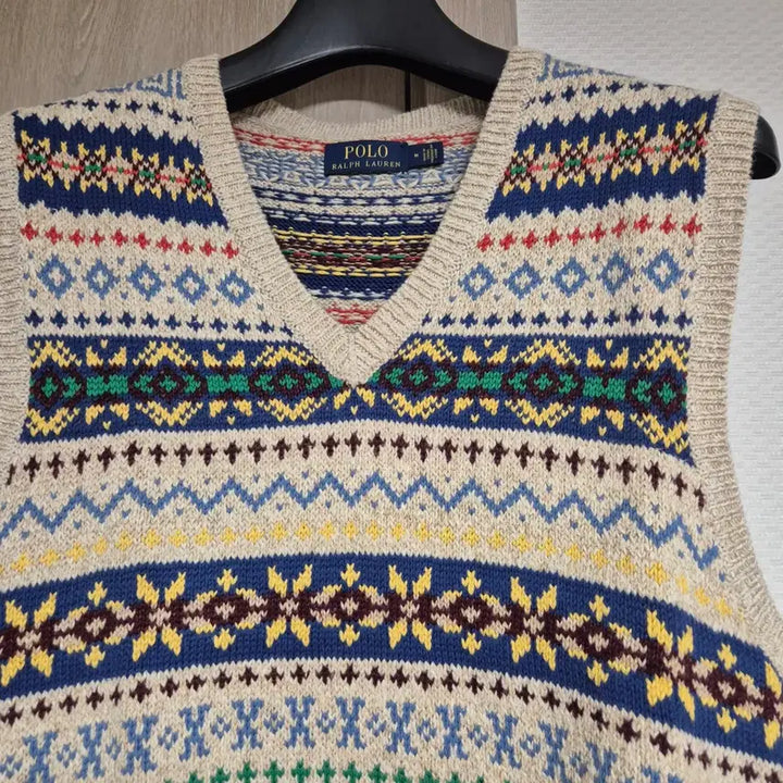 [BUNJANG] Polo Ralph Lauren Fair Isle Knit Vest M / 폴로 랄프로렌 페어아일 베스트 니트 조끼 m