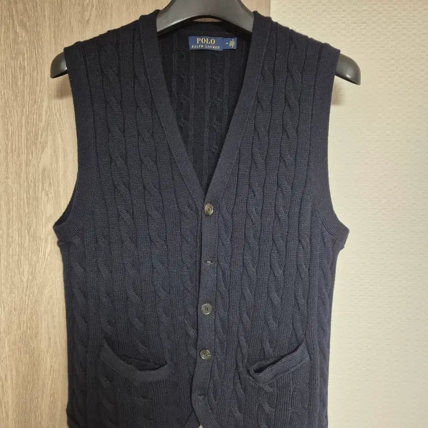 [BUNJANG] Polo Ralph Lauren Cable Knit Vest M / 폴로 랄프로렌 케이블 니트 베스트 m