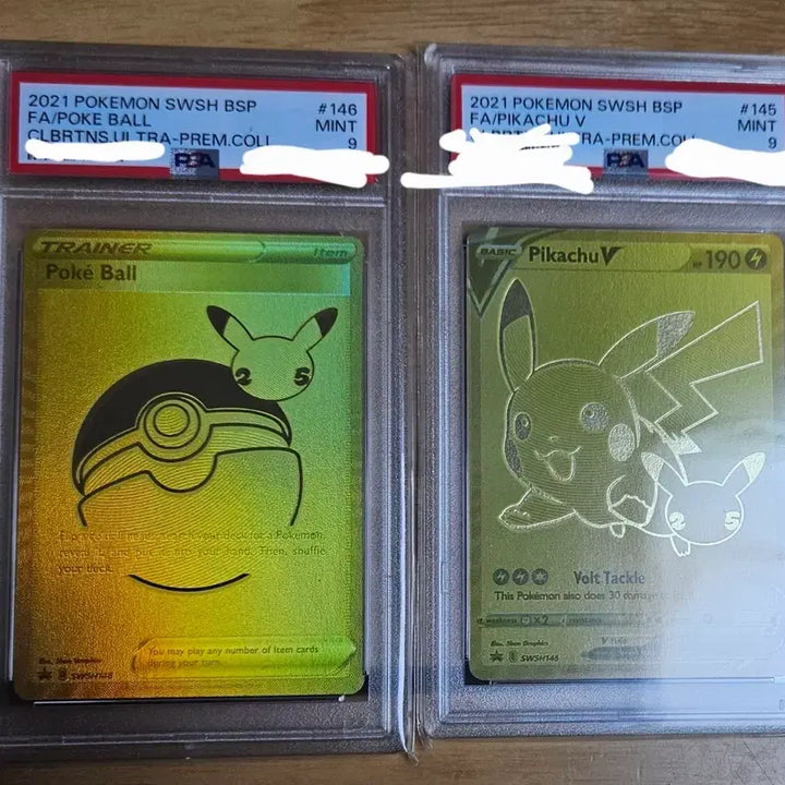 [BUNJANG] Pokemon Card 25th Anniversary Limited Edition Gold Pikachu Set (PSA 9 Graded) / (선착순 급처160->70)포켓몬카드 한정판 25주년 골드 피카츄 세트