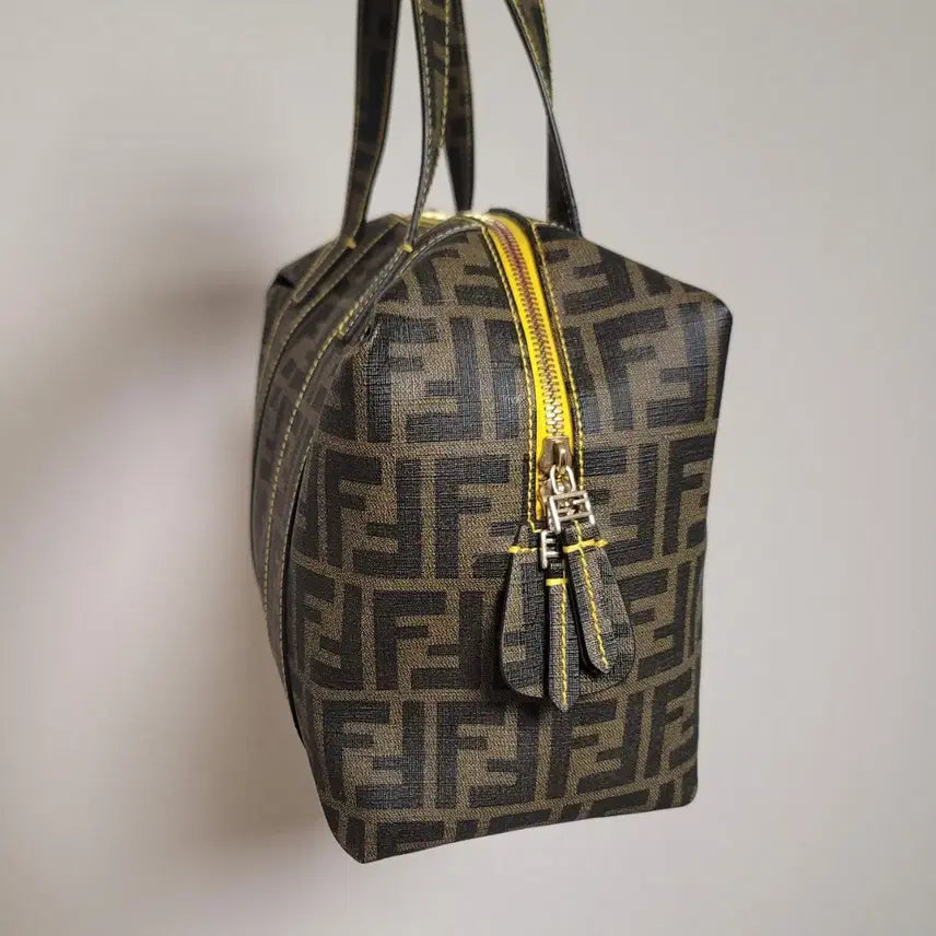 [BUNJANG] Fendi Zuca Spalmati Yellow Stitch Tote/Shoulder Bag / 정품 펜디 가방 주카 스팔마티 옐로우스티치 토트,숄더백 2way