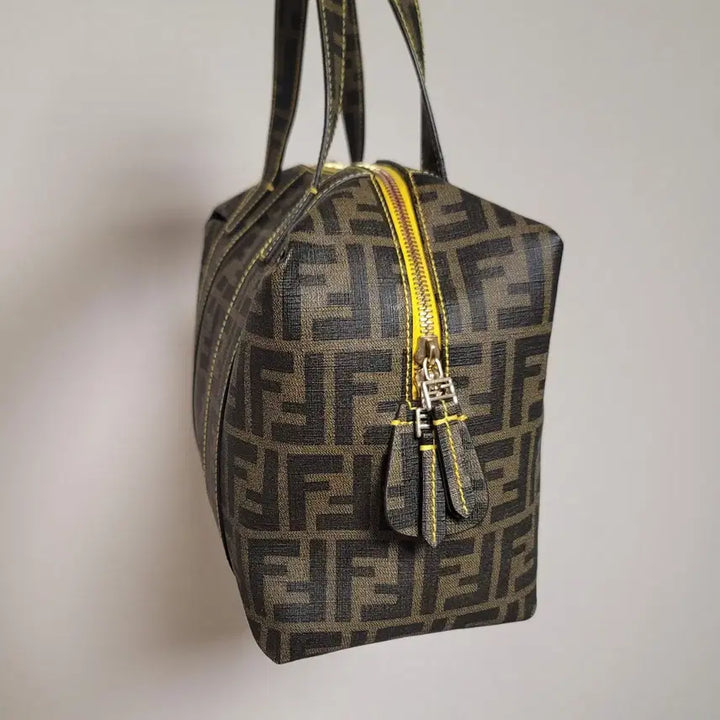 [BUNJANG] Fendi Zuca Spalmati Yellow Stitch Tote/Shoulder Bag / 정품 펜디 가방 주카 스팔마티 옐로우스티치 토트,숄더백 2way