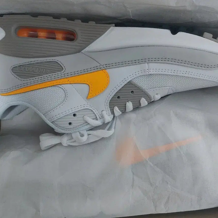 [BUNJANG] Nike Air Max 90 White/Grey/Laser Orange (New, Full Box) - Size 290 / [280,285,290] 나이키 에어맥스 90 (풀박스,새제품)