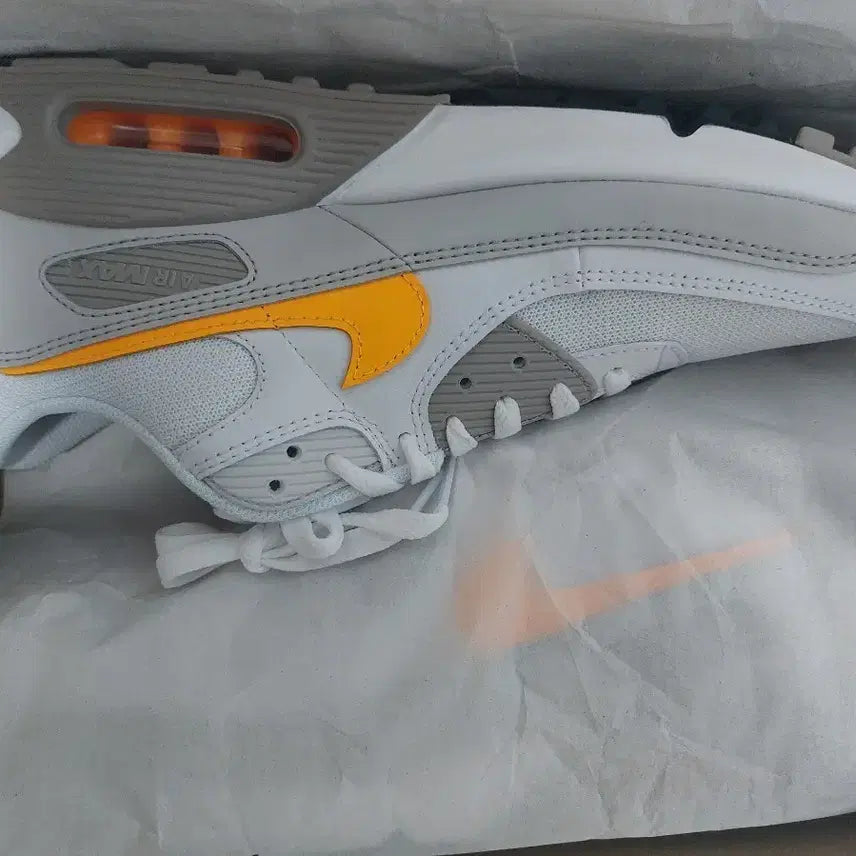 [BUNJANG] Nike Air Max 90 White/Grey/Laser Orange (New, Full Box) - Size 290 / [280,285,290] 나이키 에어맥스 90 (풀박스,새제품)