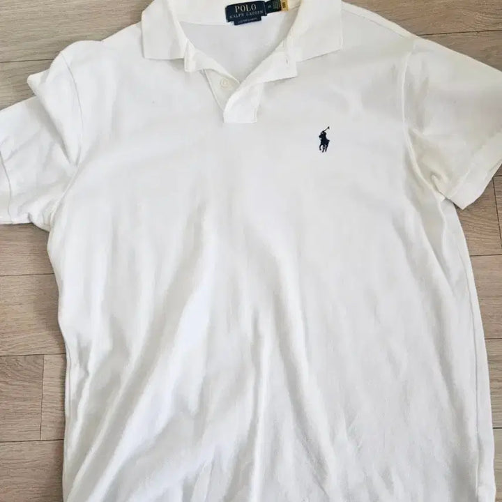 [BUNJANG] Polo Ralph Lauren White Custom Slim Fit Polo T-Shirt / 큐알정품) 폴로 화이트 카라티 드라이클리닝 완료