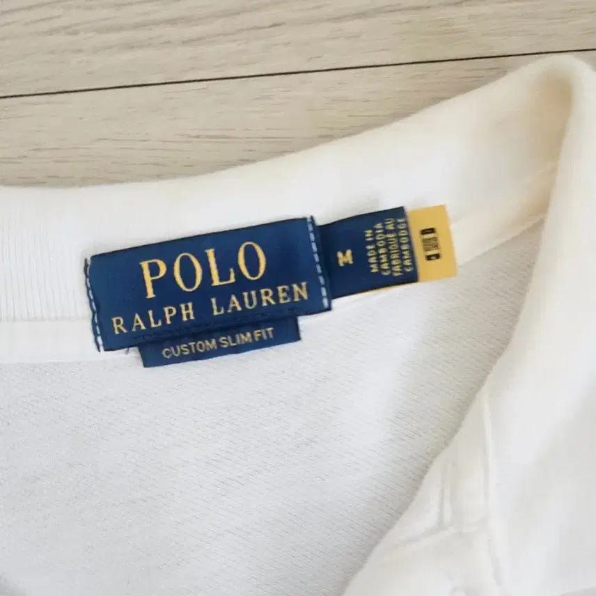 [BUNJANG] Polo Ralph Lauren White Custom Slim Fit Polo T-Shirt / 큐알정품) 폴로 화이트 카라티 드라이클리닝 완료