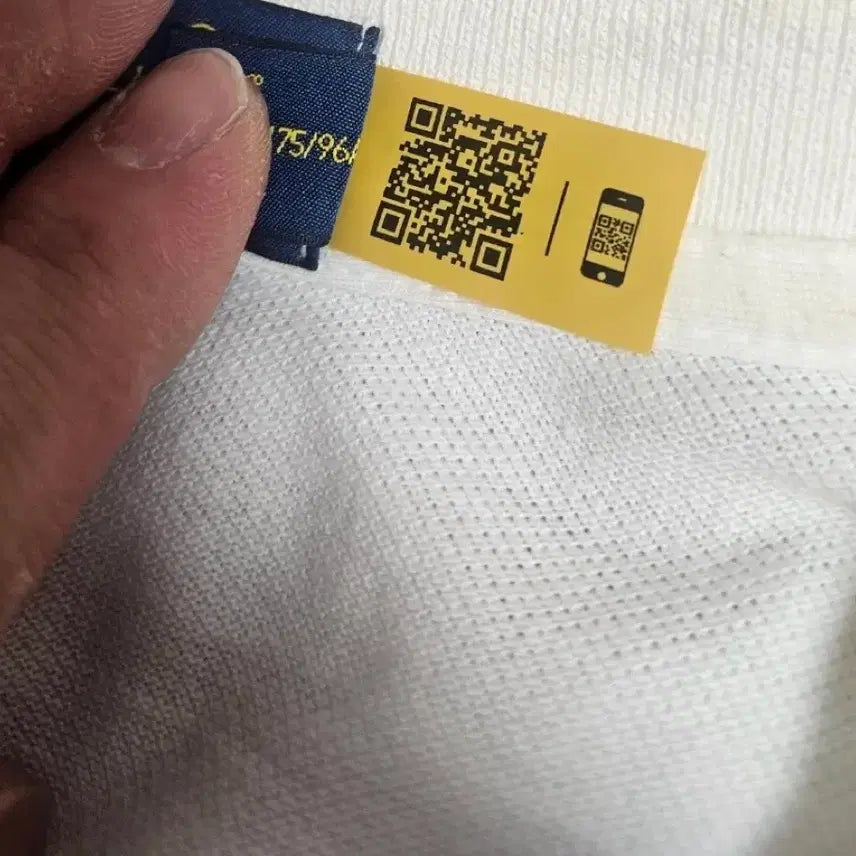 [BUNJANG] Polo Ralph Lauren White Custom Slim Fit Polo T-Shirt / 큐알정품) 폴로 화이트 카라티 드라이클리닝 완료